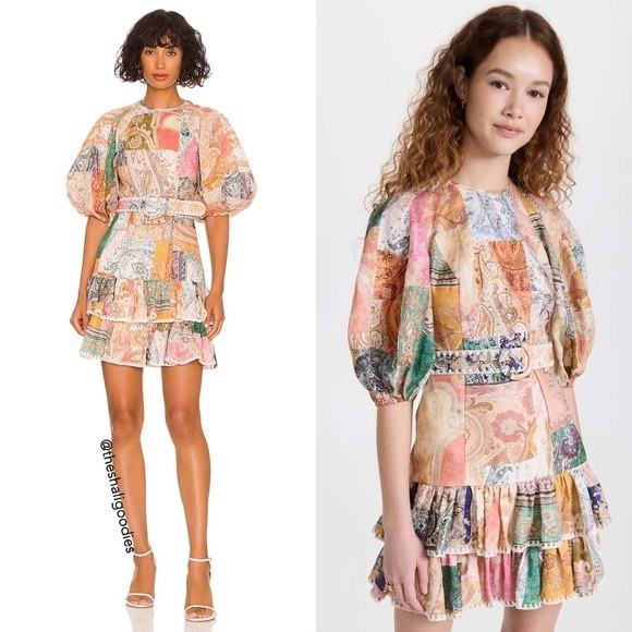 Zimmermann Anneke Ruffle Hem Mini Dress - Picture 2 of 5